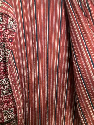 Source Unknown Red Patterned Open-Front Blazer Jacket Quilted Boho thumbnail 7