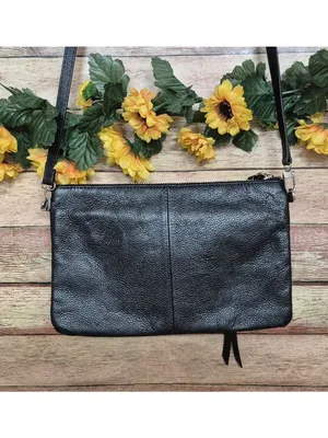 Handbag Butler Black Leather Mighty Purse Crossbody Bag Minimalist Closet Staple thumbnail 3