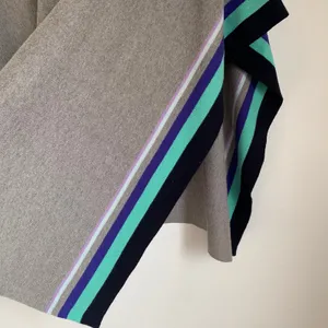 Talbots Colorblock Striped Pullover Poncho Top‎ Crew Neck OS Lagenlook Flowy thumbnail 4