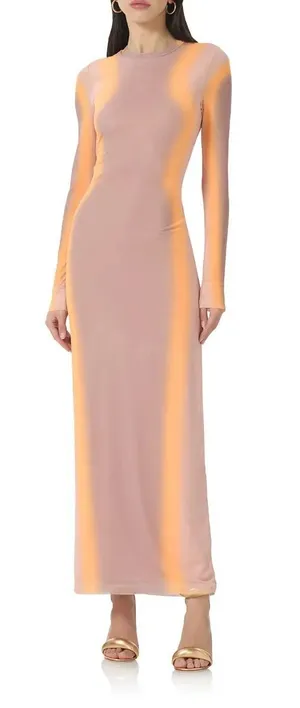 AFRM Long Sleeve Mesh Maxi Dress XS NWT thumbnail 1