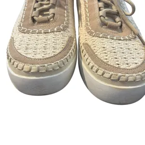 Outwoods Shauna-2 Fashion Sneakers Shoes Women SZ 8 Beige Crochet Sides Artsy thumbnail 3