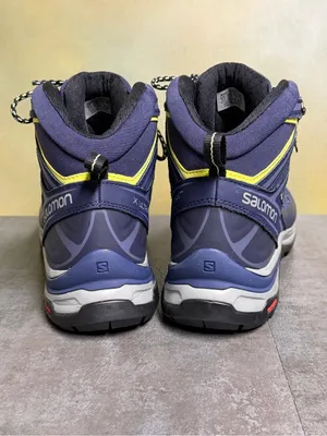 Salomon X Ultra Wide GTX Women's Wide Waterproof Hiking Boots Blue/Yellow Sz 10 thumbnail 9