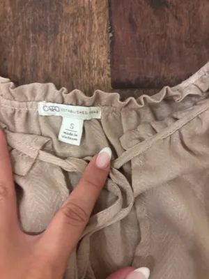 Cato tan long sleeve blouse thumbnail 4