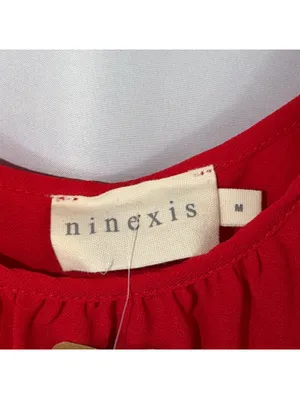 Ninexis Red Ruffle Hem Cami Top Size M NWT Size M thumbnail 3