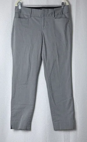 Banana Republic Jackson Fit Trousers Women 8 Gray Ankle Length Stretch‎ Workwear thumbnail 1