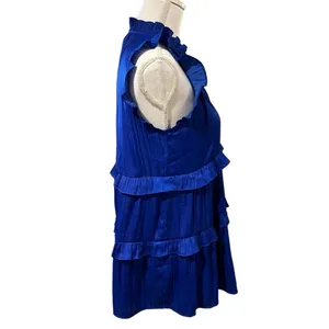 Anthropologie Tiered Ruffle Babydoll Top Size S Romantic Feminine Boho Flowy thumbnail 10