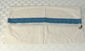 Tory Burch Cream and Blue Bag thumbnail 1