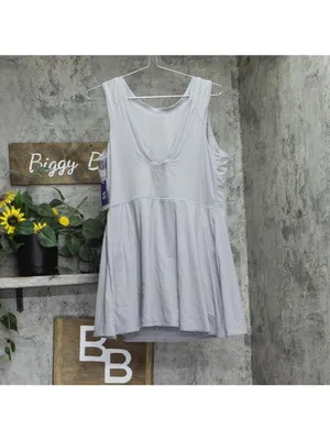 NWT Joylab Womens High Neck Low Back Active Dress with Built in Shorts Gray XXL thumbnail 3