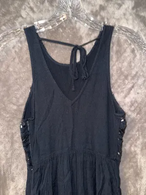 Hollister Black Sequin Embellished Halter Dress Size XS thumbnail 4