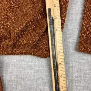 Free Kisses Sweater Womens Small Brown V Neck Drawstring Hem Knit Pullover thumbnail 4