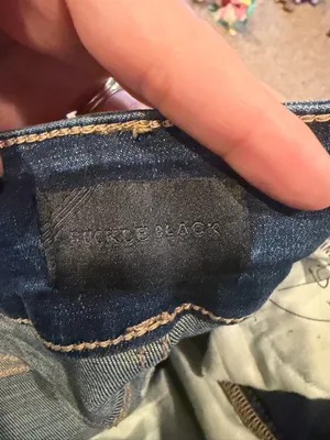 BKE Distressed Dark Blue Flare Jeans thumbnail 4