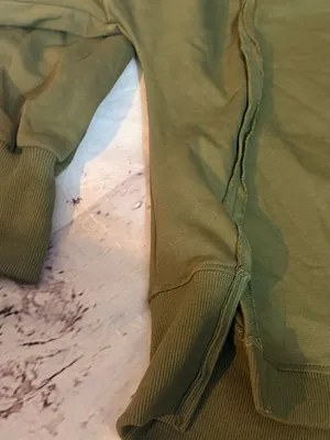 Women’s boutique slouchy sweater, olive green M thumbnail 4