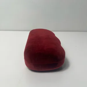 Gucci Red Velvet Large Clamshell Hard Sunglasses Eye Glasses Case thumbnail 7