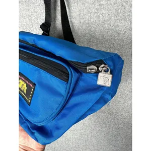 Vintage TA‎ Blue Fanny Pack 90s Retro Multiple Pockets Adjustable Retro Waist thumbnail 9