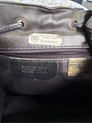 Classic Black Leather Backpack thumbnail 4
