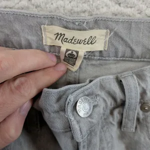 Madewell Slim Demi-Boot High Rise‎ Gray Jeans MC513 Womens 28 Raw Hem Stretch thumbnail 3