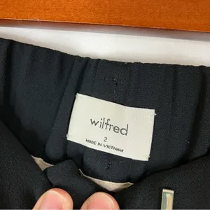 Wilfred Aritzia Black High Waist Straight Leg Polyester Pants Womens 2 thumbnail 4