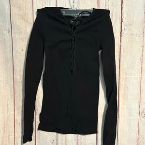 NWOT Free People Seamless Lace Up Layering Top thumbnail 6
