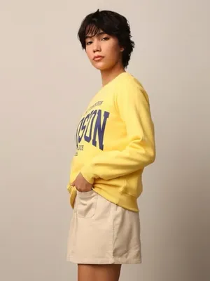 NEW Boutique Branson Yellow Sweatshirt Top Size S/M thumbnail 2