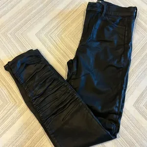 Joe’s Jeans Black Coated The Charlie High Rise Skinny Ankle Scrunched Jeans - 26 thumbnail 1