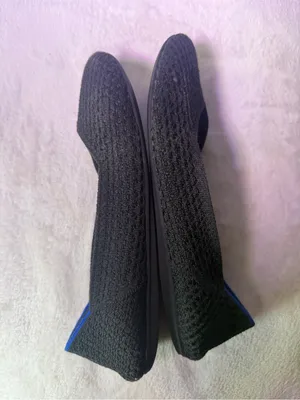 Rothy's Black Knit Ballet Flat with Blue Accent thumbnail 10