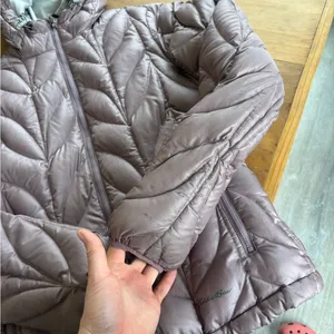 Eddie Bauer Women's Quilted Hooded Puffer Coat - Light purple thumbnail 3