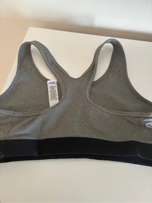 Nike Women's Grey and Black Dri-FIT Sports Bra Size Medium thumbnail 3