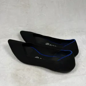 Rothys The Point Black Pointed Toe Flats Womens 8 Sustainable Washable Shoes thumbnail 6