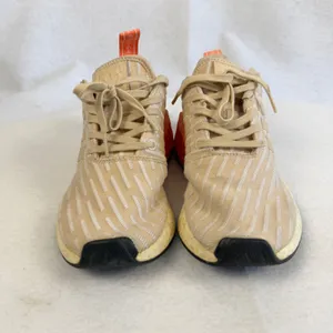 Adidas NMD R2 Primeknit Beige Orange Womens Casual‎ Running Shoes BA7260 Size 5 thumbnail 3