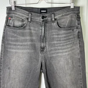 Hudson Womens NEW Kass High Rise Distressed Straight Ankle Jeans Washed Black 29 thumbnail 4
