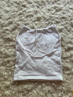 American Eagle Basic White Spaghetti Strap Tank Top thumbnail 3
