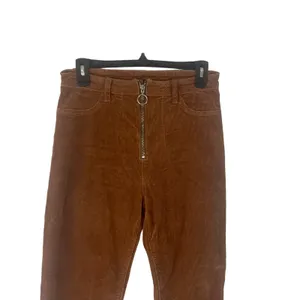 Women's‎ Size 28 Corduroy Zip Up Hippie Boho Tan Skinny Pants thumbnail 2