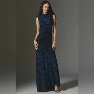 Rails Cosmos Floral Ruched Mesh Maxi Dress Navy Floral Wedding Guest Dress S thumbnail 3
