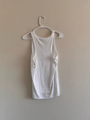 NWT aerie White Henley Tank Top thumbnail 3