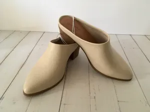 Heeled Mules, Size 5 1/2 Tan thumbnail 4