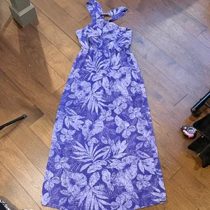 Sabine Purple Neck Strap Printed Maxi Floral Dress Size Small - C11-054 thumbnail 2