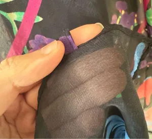 Floral sheer scarf wrap sarong thumbnail 3