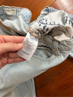 We The Free Tinsley Baggy High Rise Straight Distressed Jeans Sz 28 🧡🍄 thumbnail 8