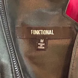 Funktional Dress‎ Silk Lambskin Leather Black Pink Sleeveless Y2K Women's Medium thumbnail 6