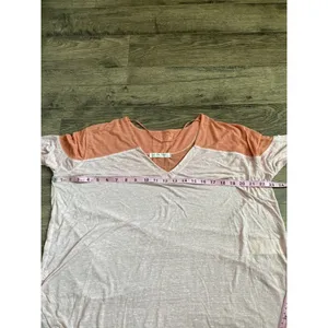 Womens We The Free Burnout V Neck 3/4 Sleeve‎ T-shirt Oversized Size XS thumbnail 7
