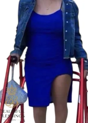 City Triangles Blue Sparkles Body Con Dress thumbnail 1