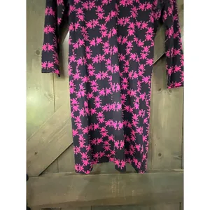 Lilly Pulitzer‎ Gretchen Navy Pink Frog Print V-Neck Dress XS Preppy Whimsical thumbnail 4