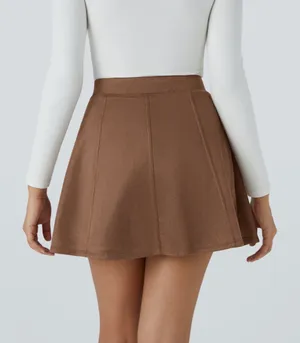 Halara faux suede skirt thumbnail 4