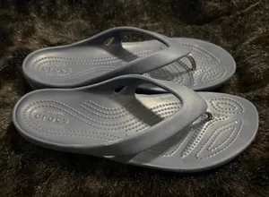 Crocs Iconic Comfort Kadee II Blue Flip Flop Sandals Womens Size 9 thumbnail 1