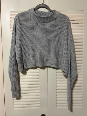 Cropped Sweater Hollister Grey thumbnail 1