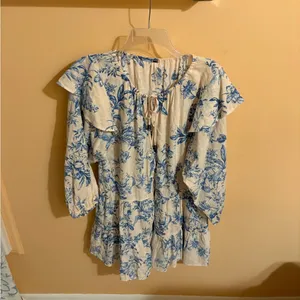 Sunbaked Swing Dress in Light Pink & Blue thumbnail 6