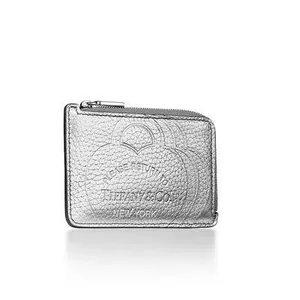 Tiffany & Co. Return to Tiffany Silver Pebbled Zippy Zip Wallet Card Case thumbnail 2