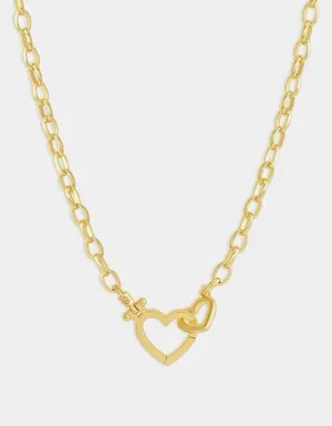 gorjana parker heart necklace 18k gold plated thumbnail 1