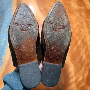Freebird Nola Leather Mules slides size 7 brown stitched thumbnail 6