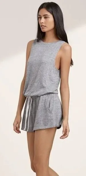 Aritzia‎ Wilfred Free Heather Gray Izabel Jersey Knit Romper M thumbnail 1